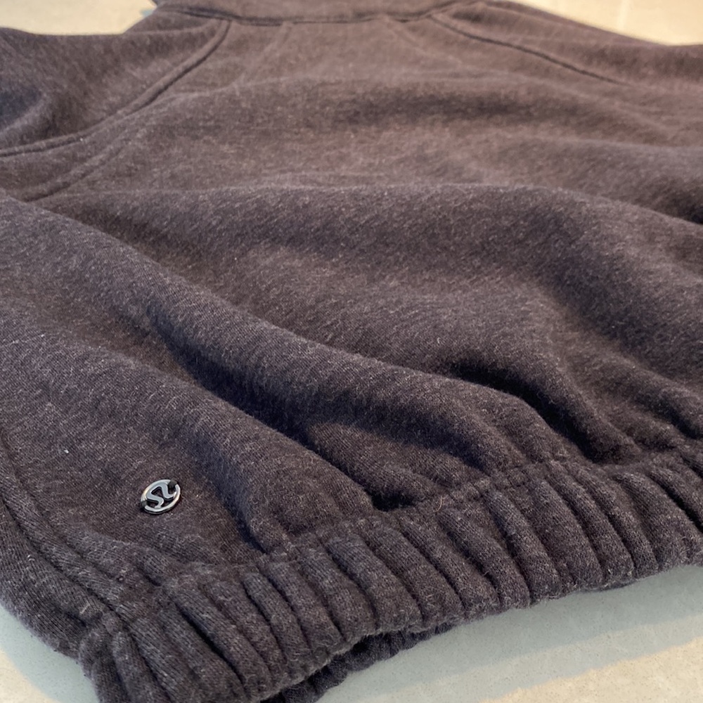 Lululemon Plush Times Jacket Heathered grey Core Black size 8 ⭐️⭐️⭐️⭐️ - Picture 11 of 16